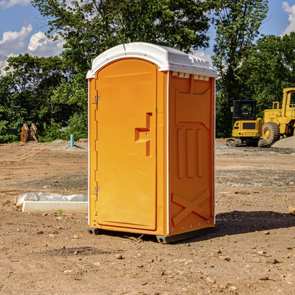 how often are the portable restrooms cleaned and serviced during a rental period in Doylestown